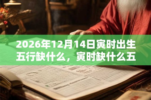 2026年12月14日寅时出生五行缺什么，寅时缺什么五行