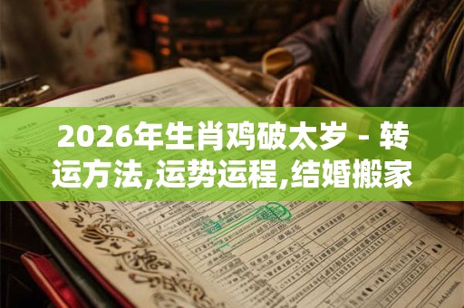 2026年生肖鸡破太岁 - 转运方法,运势运程,结婚搬家,生孩子