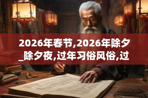 2026年春节,2026年除夕_除夕夜,过年习俗风俗,过年宜忌禁忌
