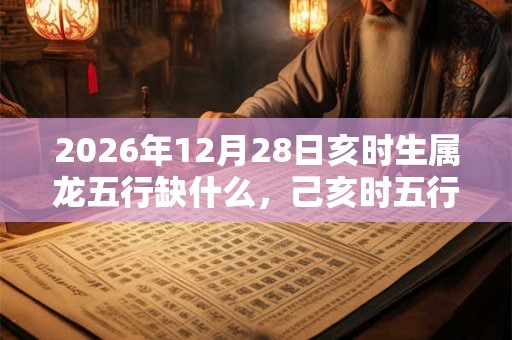 2026年12月28日亥时生属龙五行缺什么，己亥时五行缺什么