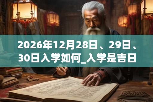 2026年12月28日、29日、30日入学如何_入学是吉日吗
