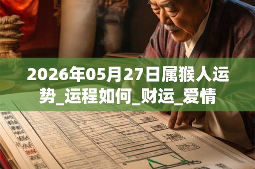 2026年05月27日属猴人运势_运程如何_财运_爱情