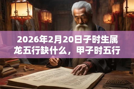 2026年2月20日子时生属龙五行缺什么，甲子时五行缺什么