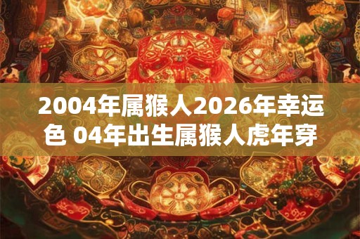 2004年属猴人2026年幸运色 04年出生属猴人虎年穿什么颜色衣服好