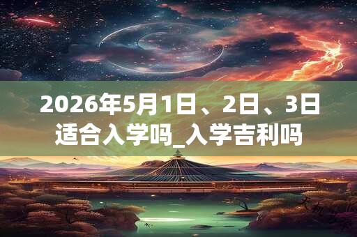2026年5月1日、2日、3日适合入学吗_入学吉利吗