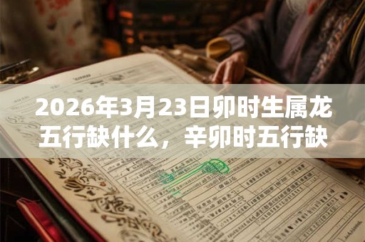 2026年3月23日卯时生属龙五行缺什么，辛卯时五行缺什么
