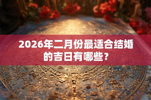 2026年二月份最适合结婚的吉日有哪些？