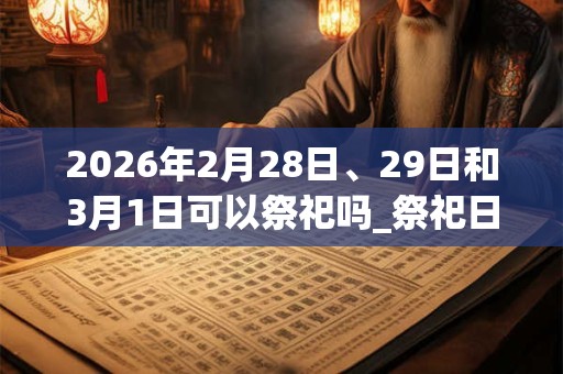 2026年2月28日、29日和3月1日可以祭祀吗_祭祀日子好吗