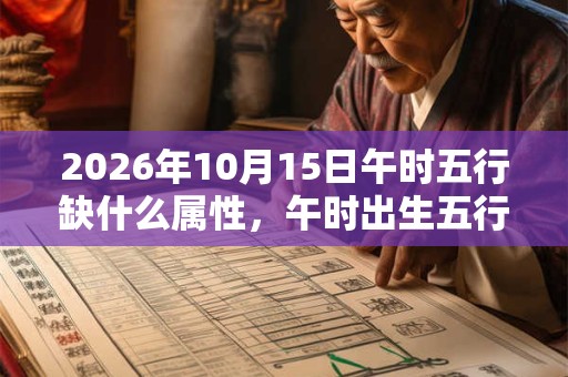 2026年10月15日午时五行缺什么属性，午时出生五行缺什么
