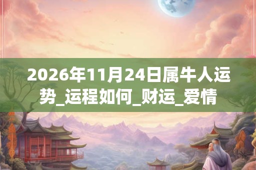 2026年11月24日属牛人运势_运程如何_财运_爱情