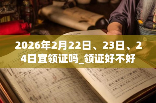 2026年2月22日、23日、24日宜领证吗_领证好不好