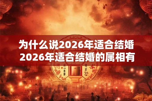 为什么说2026年适合结婚 2026年适合结婚的属相有谁
