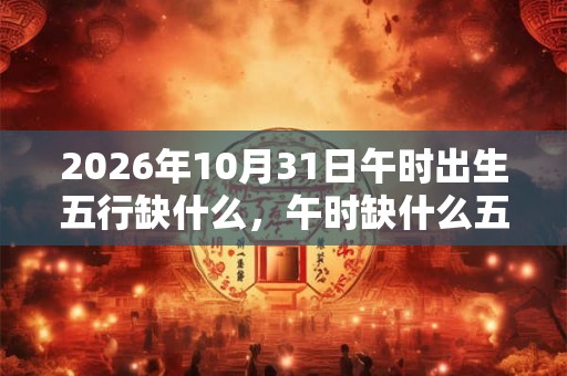 2026年10月31日午时出生五行缺什么，午时缺什么五行