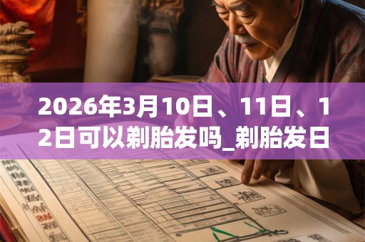 2026年3月10日、11日、12日可以剃胎发吗_剃胎发日子好吗