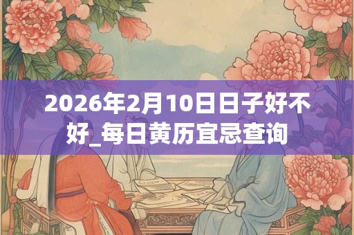 2026年2月10日日子好不好_每日黄历宜忌查询