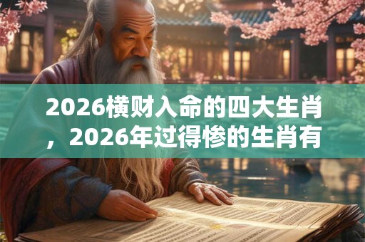 2026横财入命的四大生肖，2026年过得惨的生肖有哪些？