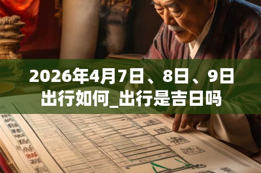 2026年4月7日、8日、9日出行如何_出行是吉日吗