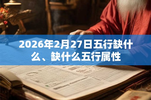 2026年2月27日五行缺什么、缺什么五行属性