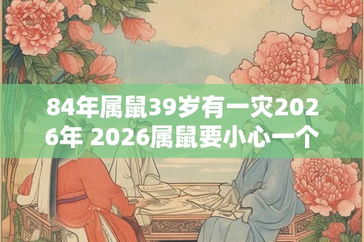 84年属鼠39岁有一灾2026年 2026属鼠要小心一个人