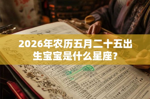 2026年农历五月二十五出生宝宝是什么星座？