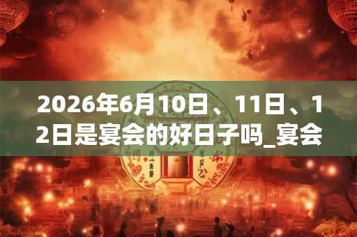 2026年6月10日、11日、12日是宴会的好日子吗_宴会可以吗