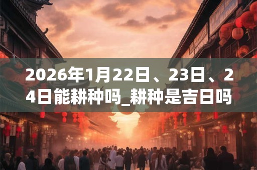 2026年1月22日、23日、24日能耕种吗_耕种是吉日吗