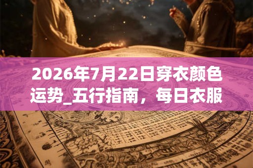 2026年7月22日穿衣颜色运势_五行指南，每日衣服颜色幸运色