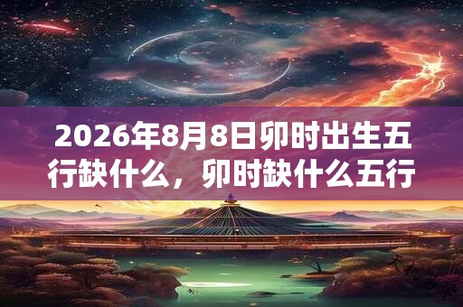 2026年8月8日卯时出生五行缺什么，卯时缺什么五行