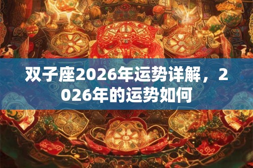 双子座2026年运势详解，2026年的运势如何