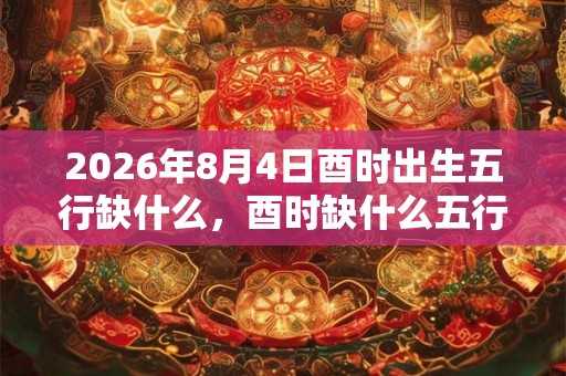 2026年8月4日酉时出生五行缺什么，酉时缺什么五行