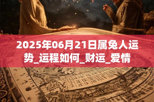 2025年06月21日属兔人运势_运程如何_财运_爱情