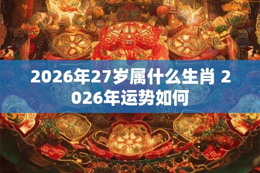 2026年27岁属什么生肖 2026年运势如何