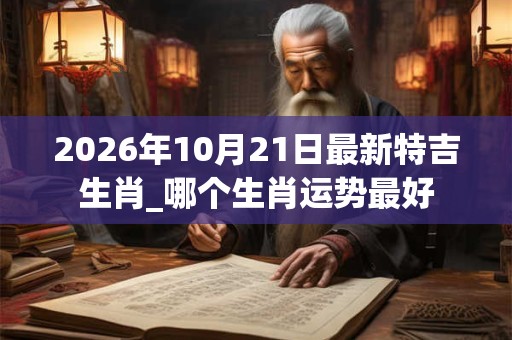 2026年10月21日最新特吉生肖_哪个生肖运势最好