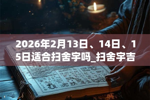 2026年2月13日、14日、15日适合扫舍宇吗_扫舍宇吉利吗