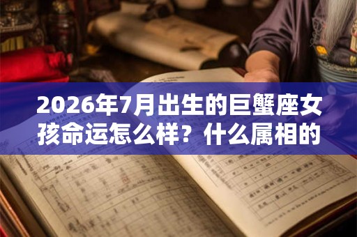 2026年7月出生的巨蟹座女孩命运怎么样？什么属相的巨蟹座命好？
