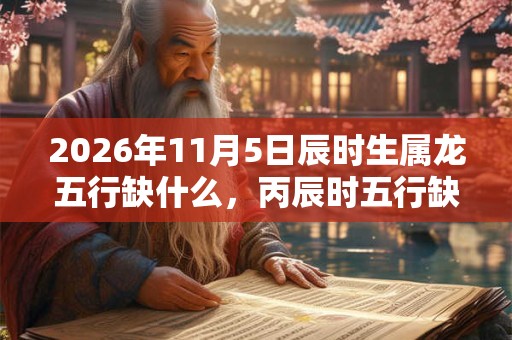 2026年11月5日辰时生属龙五行缺什么，丙辰时五行缺什么