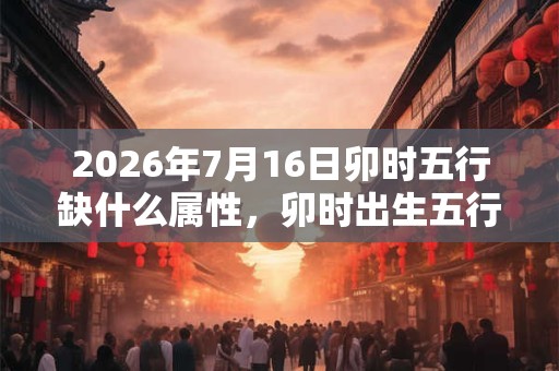 2026年7月16日卯时五行缺什么属性，卯时出生五行缺什么