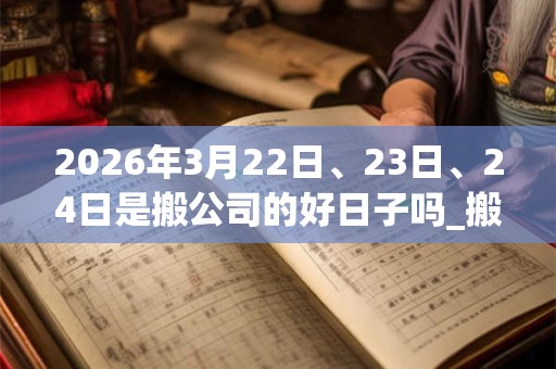 2026年3月22日、23日、24日是搬公司的好日子吗_搬公司可以吗