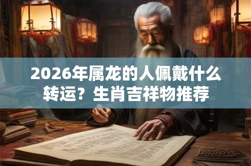 2026年属龙的人佩戴什么转运?生肖吉祥物推荐 2026年属龙的人佩戴什么转运?生肖吉祥物推荐