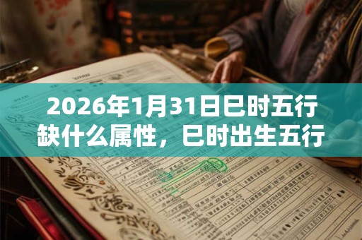 2026年1月31日巳时五行缺什么属性，巳时出生五行缺什么