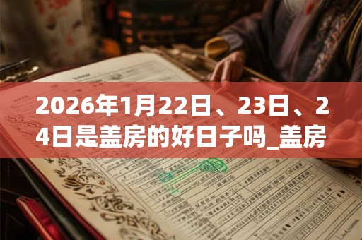 2026年1月22日、23日、24日是盖房的好日子吗_盖房可以吗