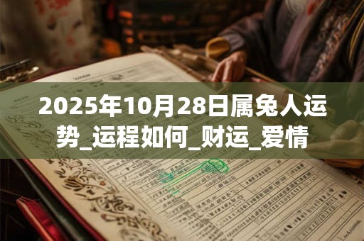 2025年10月28日属兔人运势_运程如何_财运_爱情