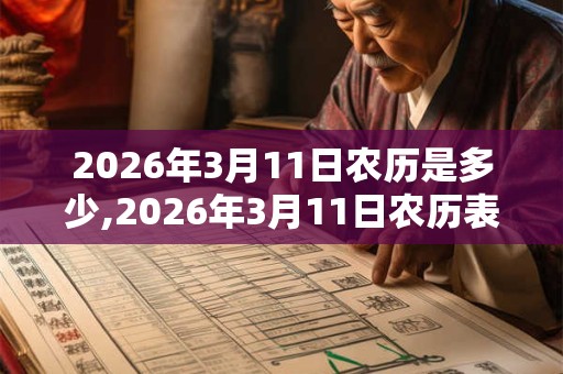 2026年3月11日农历是多少,2026年3月11日农历表