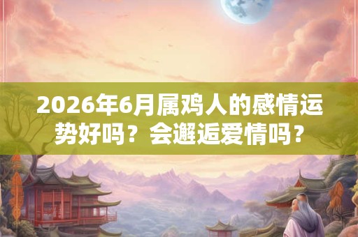 2026年6月属鸡人的感情运势好吗？会邂逅爱情吗？