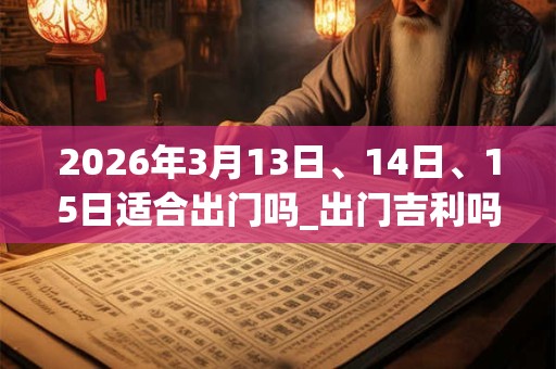 2026年3月13日、14日、15日适合出门吗_出门吉利吗