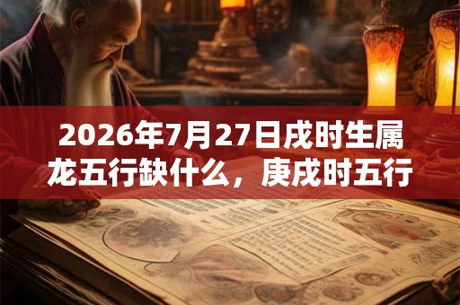 2026年7月27日戌时生属龙五行缺什么，庚戌时五行缺什么