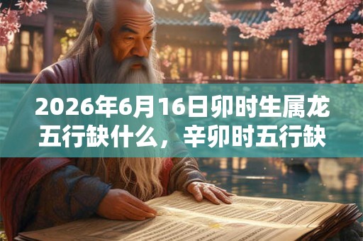 2026年6月16日卯时生属龙五行缺什么，辛卯时五行缺什么