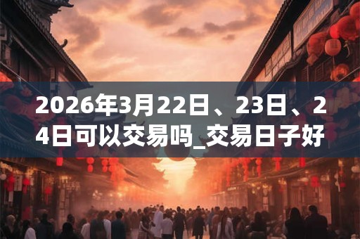 2026年3月22日、23日、24日可以交易吗_交易日子好吗