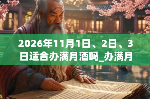 2026年11月1日、2日、3日适合办满月酒吗_办满月酒吉利吗