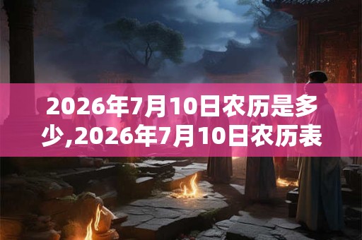 2026年7月10日农历是多少,2026年7月10日农历表